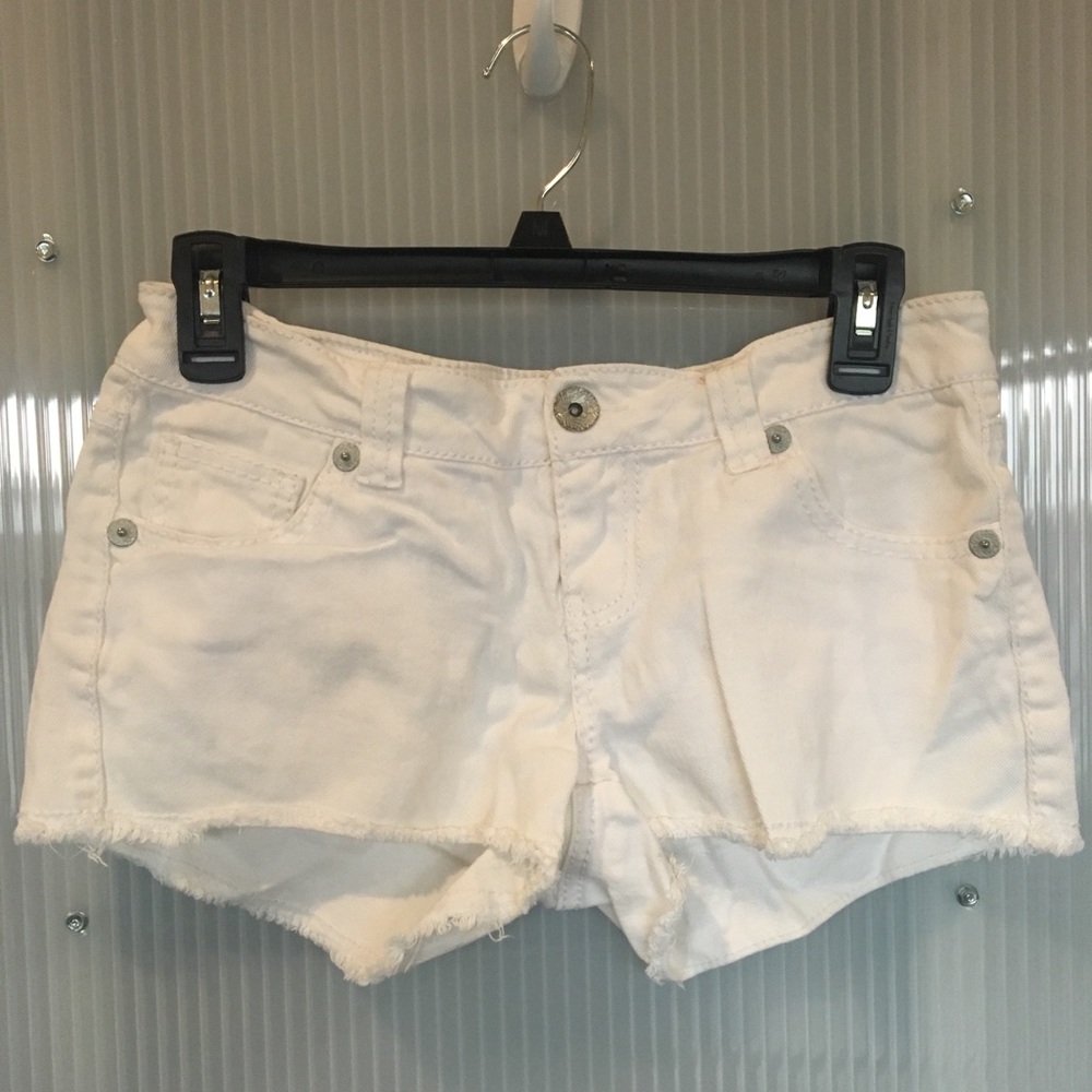 White Jean Shorts